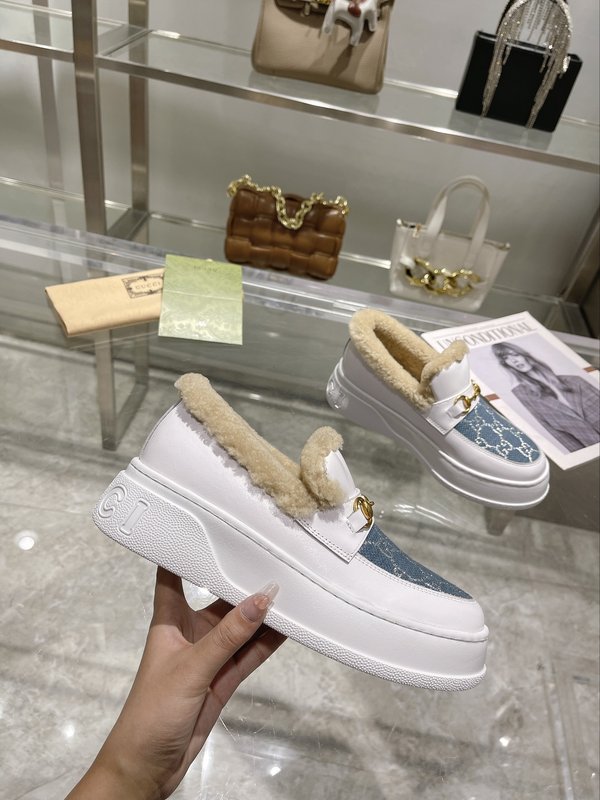 구찌 울 블렌드 말衔扣 로퍼 스노우 부츠 001-183784