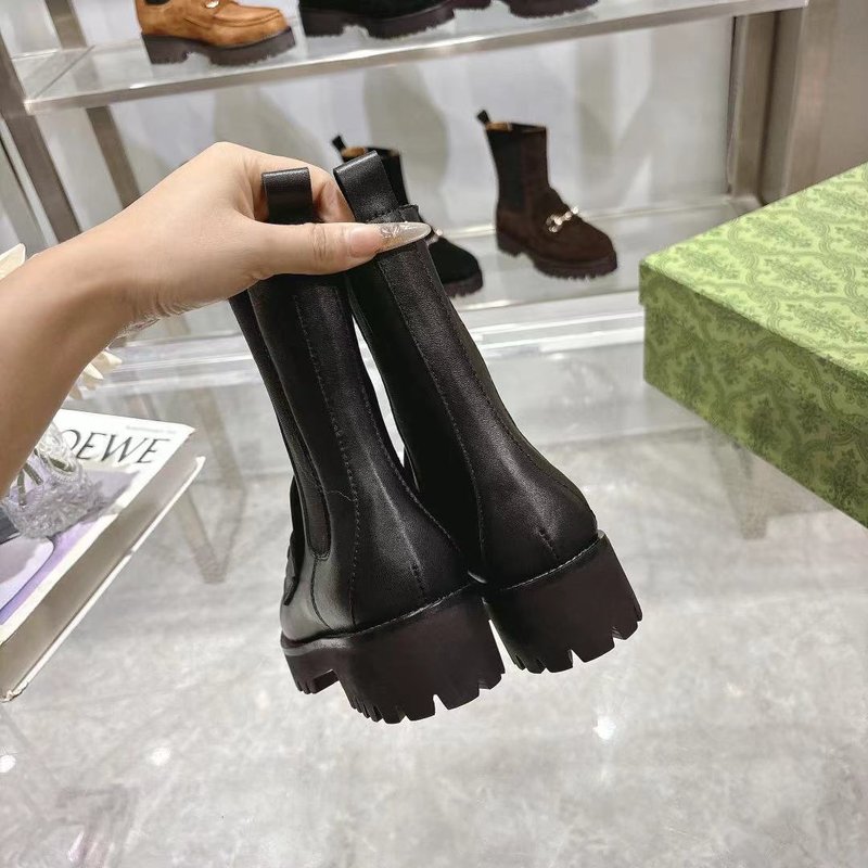 구찌 패션 라운드 토 여성 부츠 001-183817
