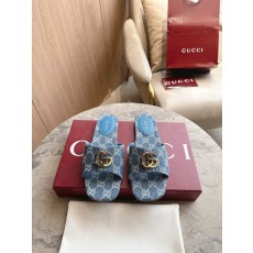 구찌 더블 G 캔버스 플랫 샌들 001-183824