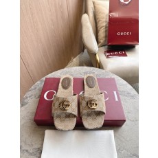 구찌 더블 G 로고 GG 캔버스 플랫 샌들 001-183825