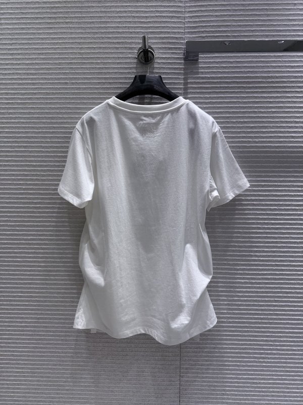 로에베 빈티지 크라운 자수 드로스트링 반팔 티셔츠 001-183865