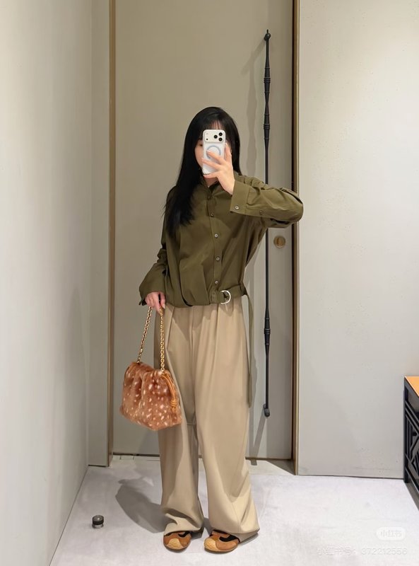 로에베 비대칭 디자인 루즈핏 셔츠 001-183873