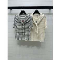 로에베 스트라이프 숄 니트 반팔 2 점 세트 001-183876