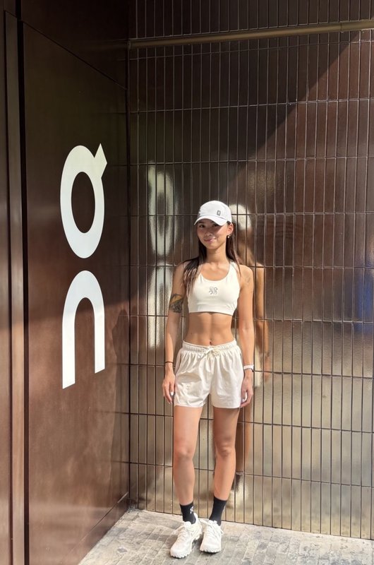 로에베 콜라보 한정판 가짜 투피스 요가 반바지 001-183879
