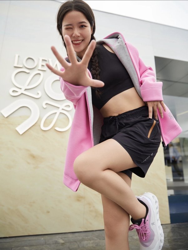 로에베 콜라보 가짜 투피스 요가 쇼츠 001-183881