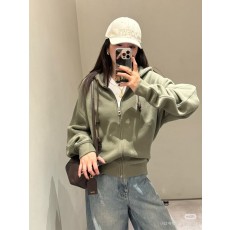 로에베 순면 자수 드로우스트링 후드 집업 001-183893
