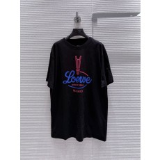 로에베 빈티지 크라운 자수 드로스트링 반팔 티셔츠 001-183926