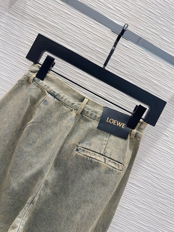 로에베 빈티지 우아한 텍스처 롱팬츠 001-183929