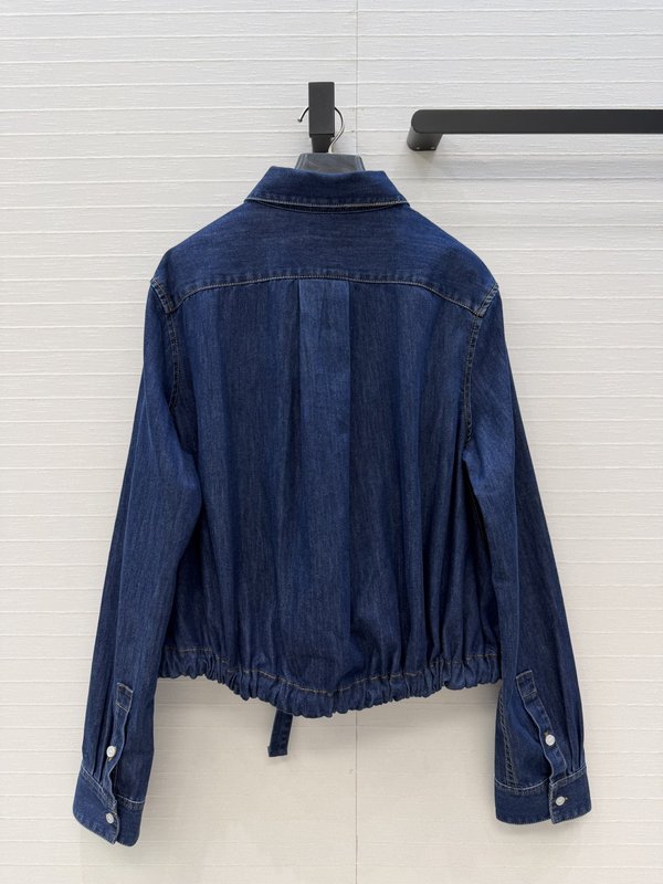 Loew 빈티지 데님 셔츠 칼라 자켓 001-183934