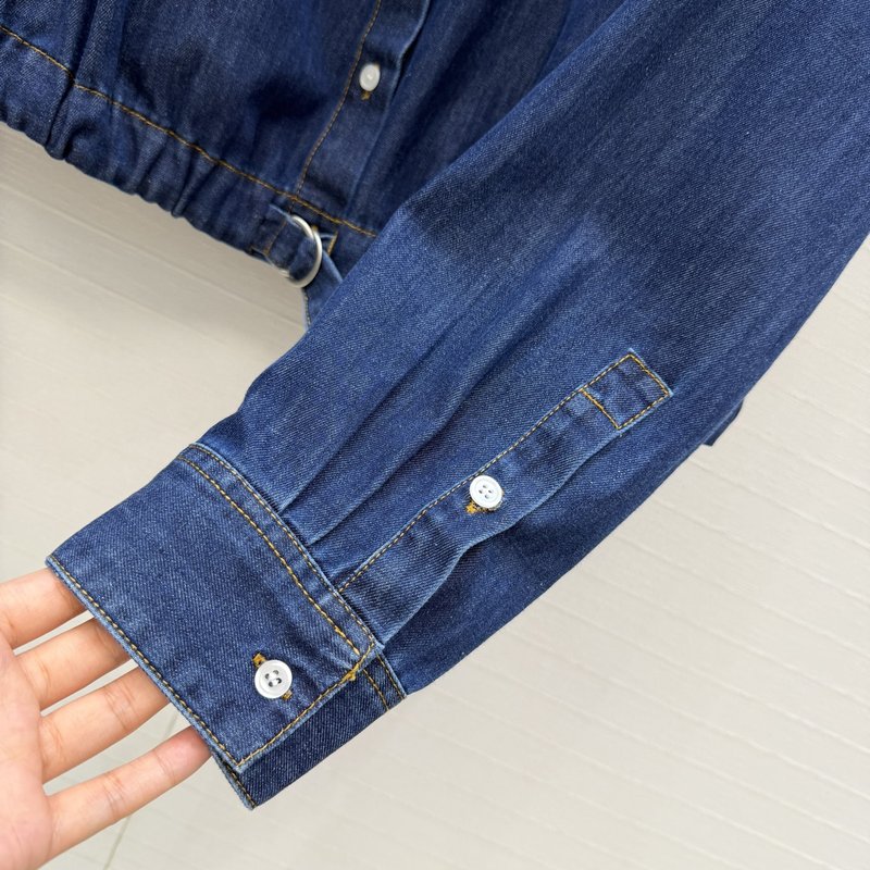 Loew 빈티지 데님 셔츠 칼라 자켓 001-183934