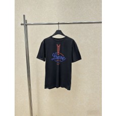로에웨 주름 코튼 블렌드 루즈핏 티셔츠 001-183936