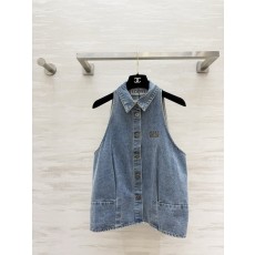 로에베 워싱 데님 홀터넥 조끼 001-183961