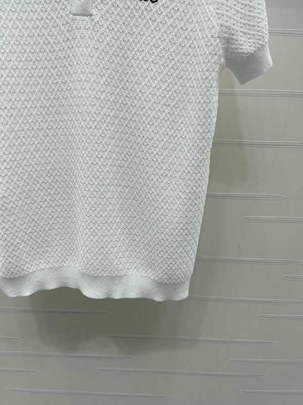 로에베 칼라 니트 반팔 티셔츠 001-183962