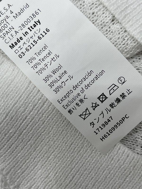 로에베 칼라 니트 반팔 티셔츠 001-183962