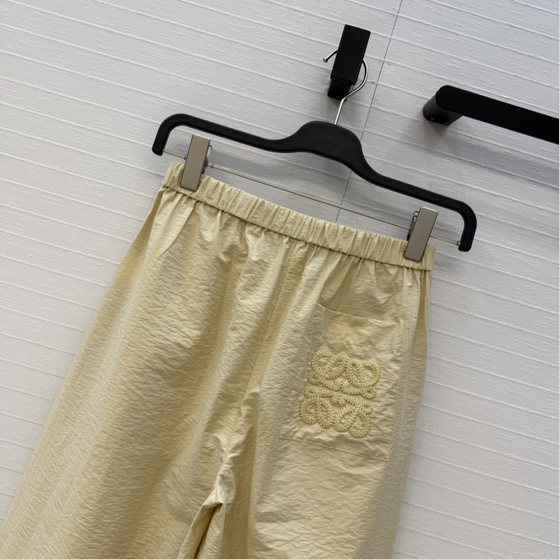 로에베 로고 패치 자수 캐주얼 팬츠 001-183971