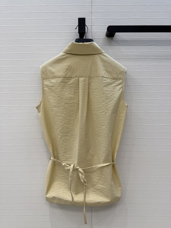 로에베 자수 민소매 셔츠 불규칙한 헴 001-183972