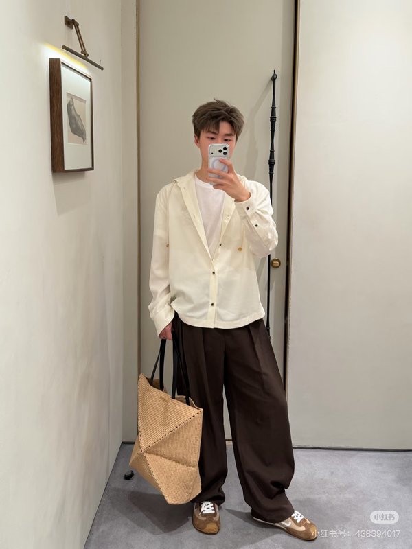 로에베 썸머 한정판 루즈핏 리넨 셔츠 001-183977