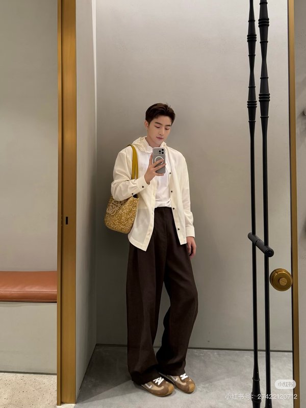로에베 썸머 한정판 루즈핏 리넨 셔츠 001-183977