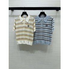 로에베 칼라 스트라이프 니트 반팔 001-184003