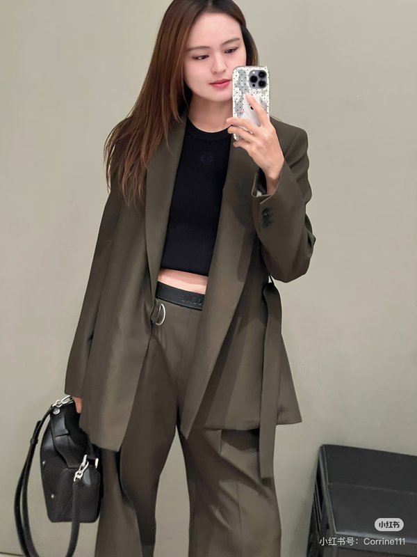로에베 뉴티드 재킷 바지 세트 001-184022