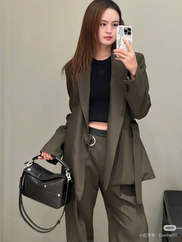 로에베 뉴티드 재킷 바지 세트 001-184022