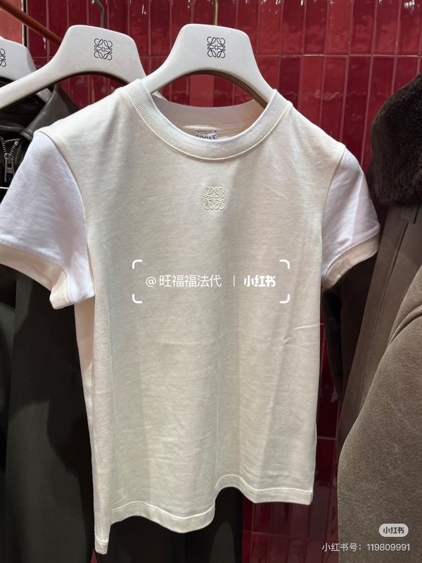 로에베 스파이더 슬리브 컬러블럭 반팔 티셔츠 001-184027