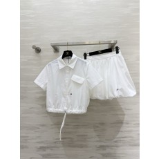 여름元气 꽃봉오리 셔츠 치마 세트 001-184054