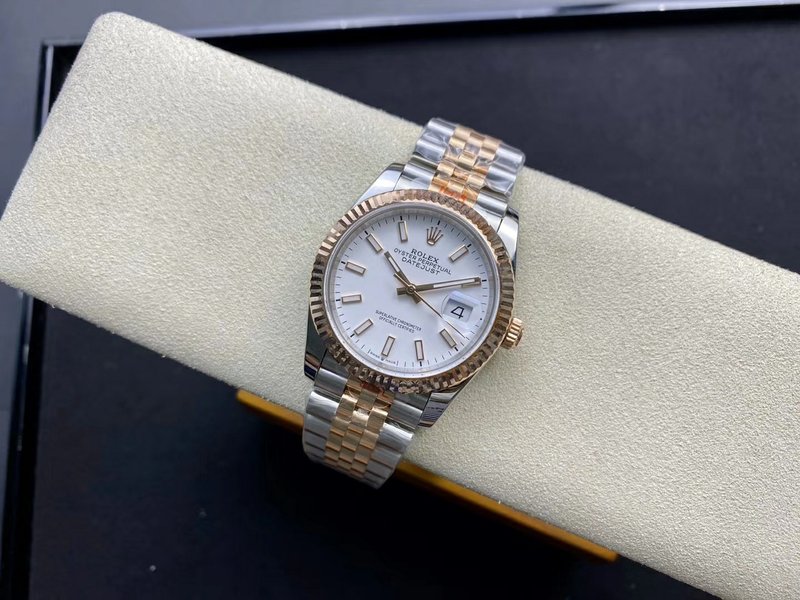 롤렉스 데이트저스트 골드 도금 중성 시계 36mm 001-184492