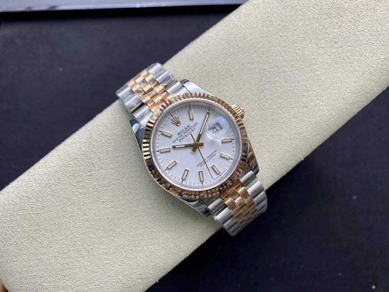 롤렉스 데이트저스트 골드 도금 중성 시계 36mm 001-184492