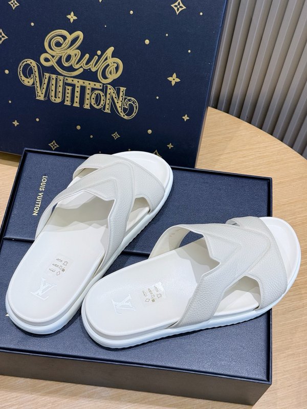 LV 오아시스 샌들 스웨드 가죽 화이트 001-185334