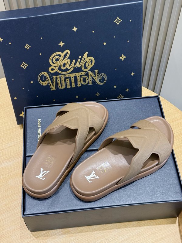 LV 오아시스 스웨이드 가죽 샌들 남성용 001-185340