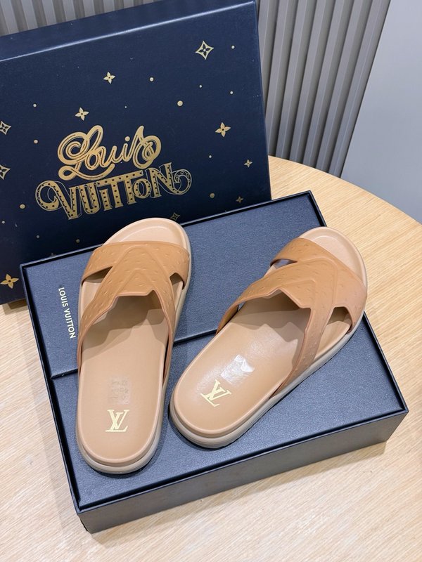 LV 오아시스 스웨이드 가죽 슬리퍼 001-185347