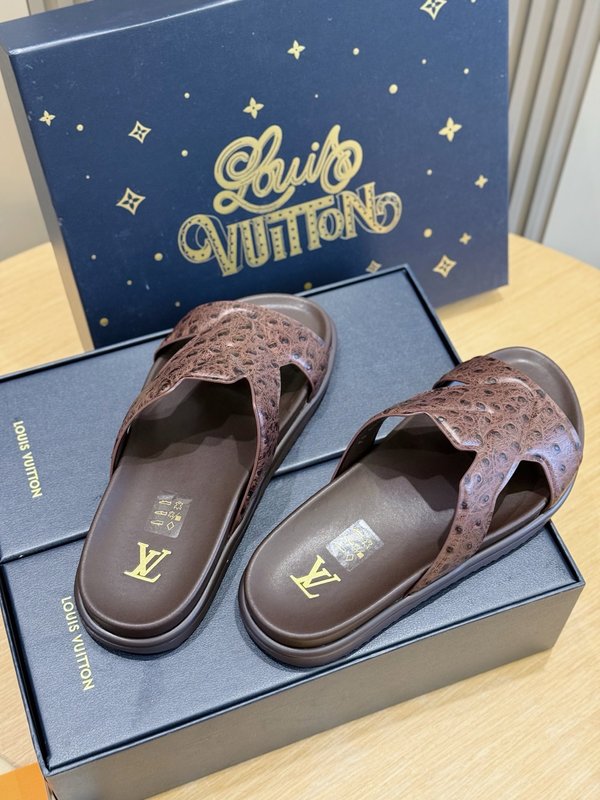 LV 오아시스 스웨이드 레더 샌들 남성용 001-185355