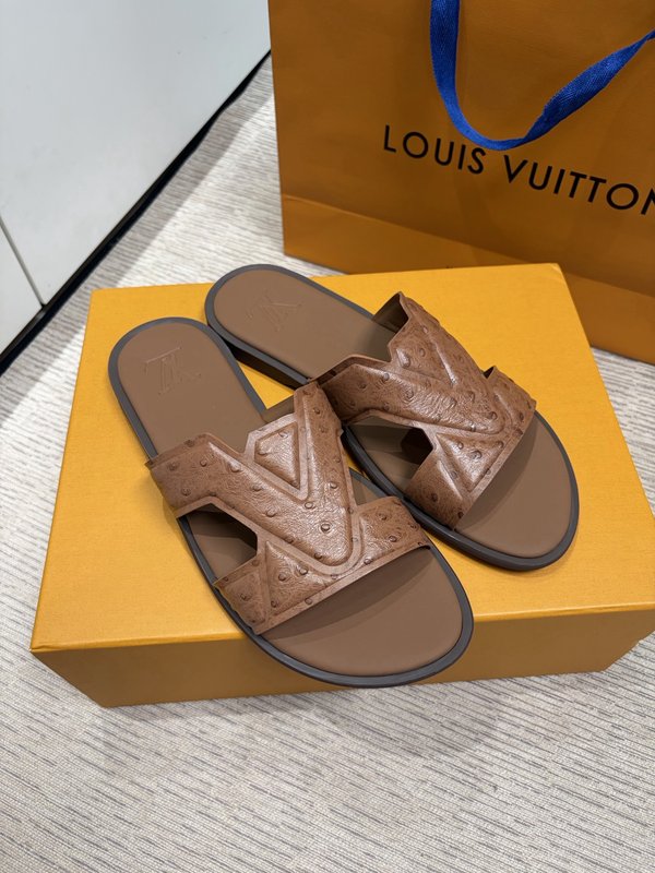 LV 남성 오스트리치 엠보슬리퍼 001-185370