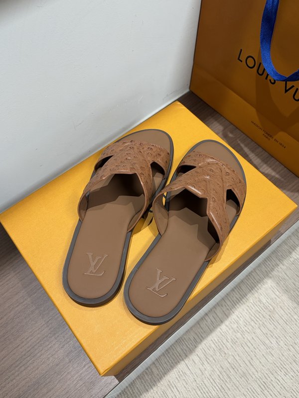 LV 남성 오스트리치 엠보슬리퍼 001-185370