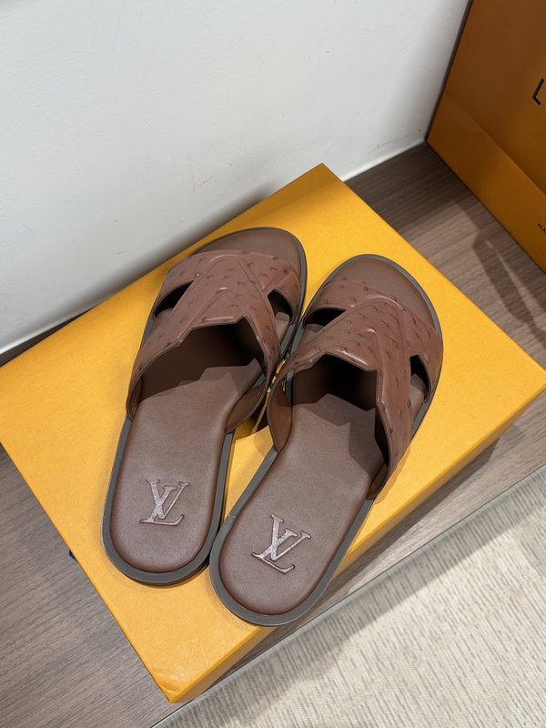 LV 남성 오스트리치 엠보슬리퍼 001-185377