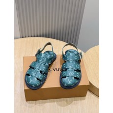 LV 스타일 남성 소가죽 샌들 최고급 001-185396