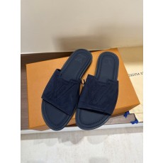 루이비통 스타일 소가죽 스웨이드 로퍼 001-185441