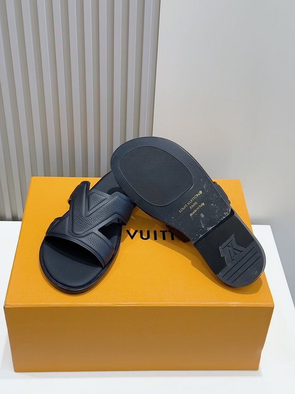 LV 오아시스 데님 가죽 샌들 001-185459