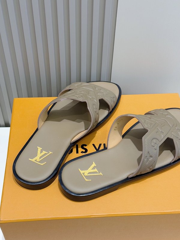 LV 오아시스 데님 가죽 샌들 001-185467