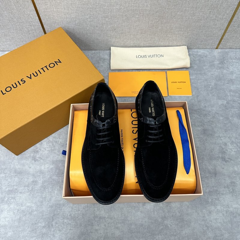 LV 남성 정장 구두 스웨이드 가죽 패치워크 001-185477