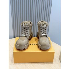 LV 남성 정 수면 소 가죽 앵클 부츠 001-185506