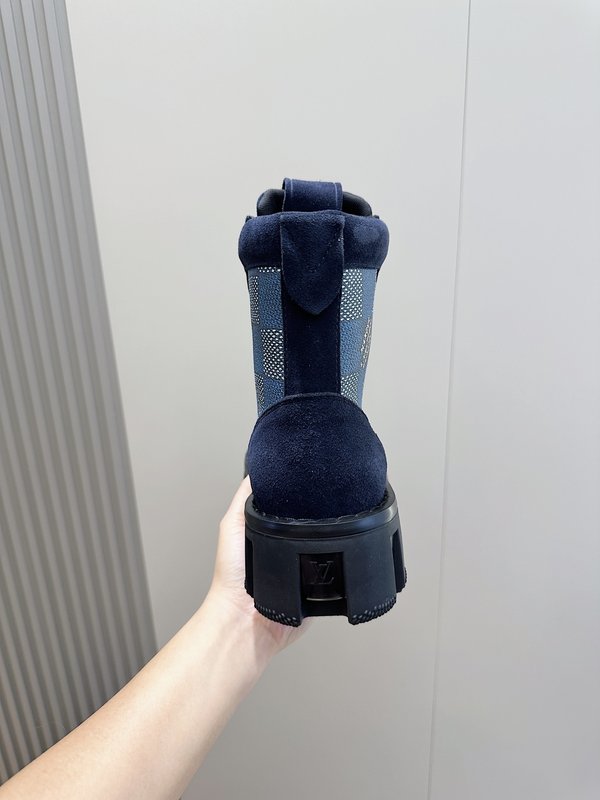 LV 체커 남성 스웨이드 부츠 001-185514