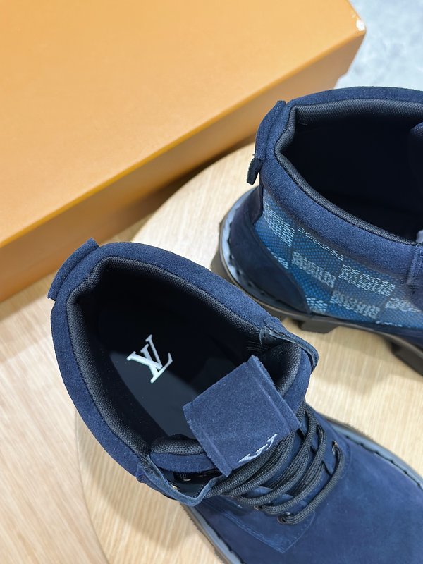 LV 체커 남성 스웨이드 부츠 001-185514