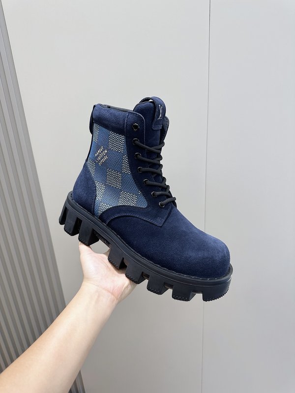 LV 체커 남성 스웨이드 부츠 001-185514