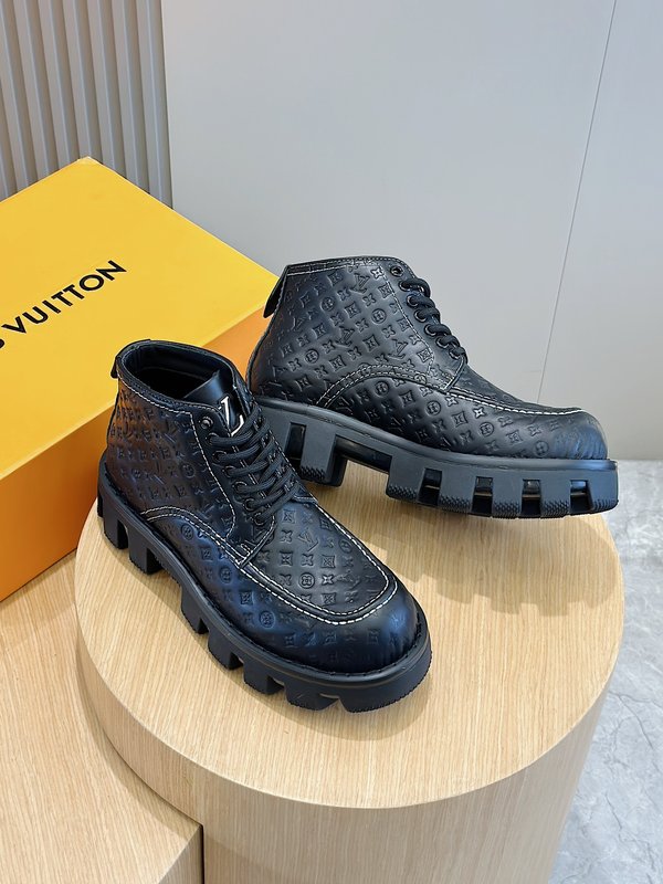 LV 체커 남성 클 부츠 001-185520