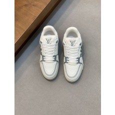 LV 트레이너 남성 화이트 캐주얼 운동화 001-185530