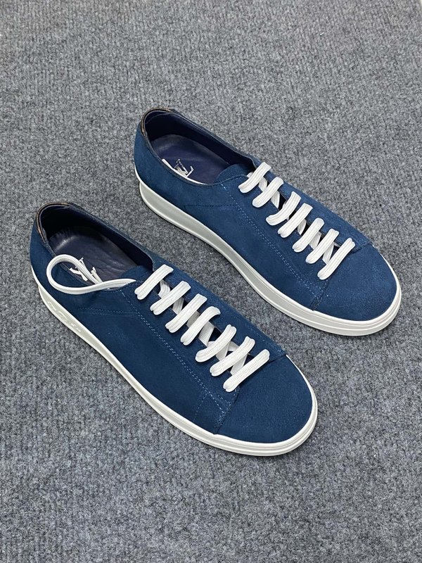 LV 남성용 블루 캐주얼 스니커즈 001-185568