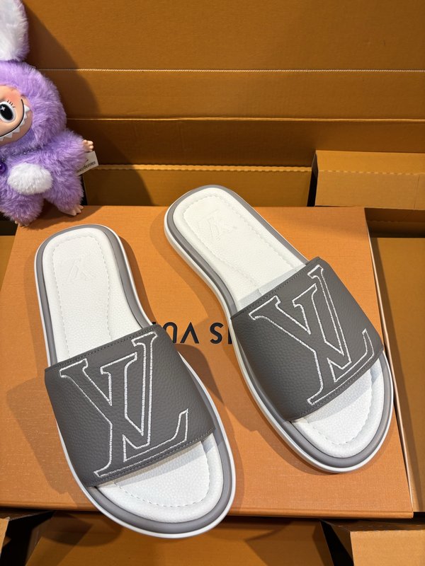 LV 오아시스 남성 자수 프린트 슬리퍼 001-185625