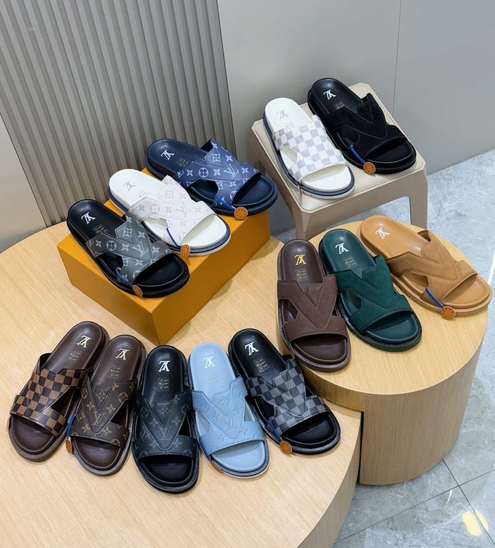 LV 오아시스 스웨이드 가죽 샌들 남성용 001-185671